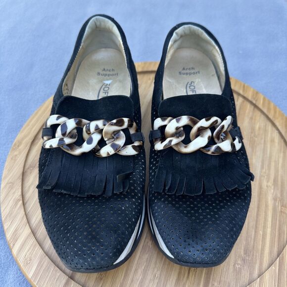 Softwaves Cadie Tassel Loafer Platform Sneakers Slip On Womens 37 US 6-6.5 Black - Picture 4 of 11